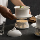 Axyaa Ceramic Soup Pot: High-end Restaurant Stew Pot, One Person Size