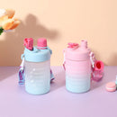 Axyaa Gradient Portable Straw Water Bottle for Women & Girls, 600ml Capacity