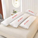 Axyaa Long White Pillow Core for Home Bed, Washable & Skin-friendly Neck Cushion