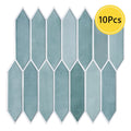 Axyaa Long Hexagon Peel and Stick 3D Wall Panels - Set of 10