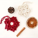 Axyaa Macrame Xmas Ornaments Set | Boho Wall Hanging Christmas Decor