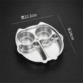 Axyaa Stainless Steel Divided Serving Tray Dinner Plate Lunch Container