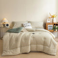 Axyaa Fluffy Warm Duvet Insert: Thick Autumn Winter Comforter Quilt for Bed