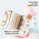 Axyaa Ice Cream Thermal Water Bottle with Straw: 316 Stainless Steel Insulated Cup