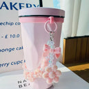 Axyaa Pink Flower Cup Holder Chain for Stanley Accessories, 6-10cm Cup Mouth
