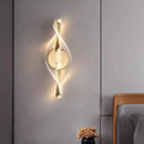 Axyaa LED Wall Sconce: Modern Design, Lustre Interior Lights, Gold/Black, Bedroom Mood Light