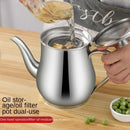 Axya Stainless Steel Oil Can Seasoning Jar Pot Kitchen Supplies Bottle