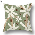 Axyaa Green Leaf Geometric Print Decorative Pillowcase for Home & Office