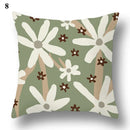 Axyaa Green Leaf Geometric Print Decorative Pillowcase for Home & Office