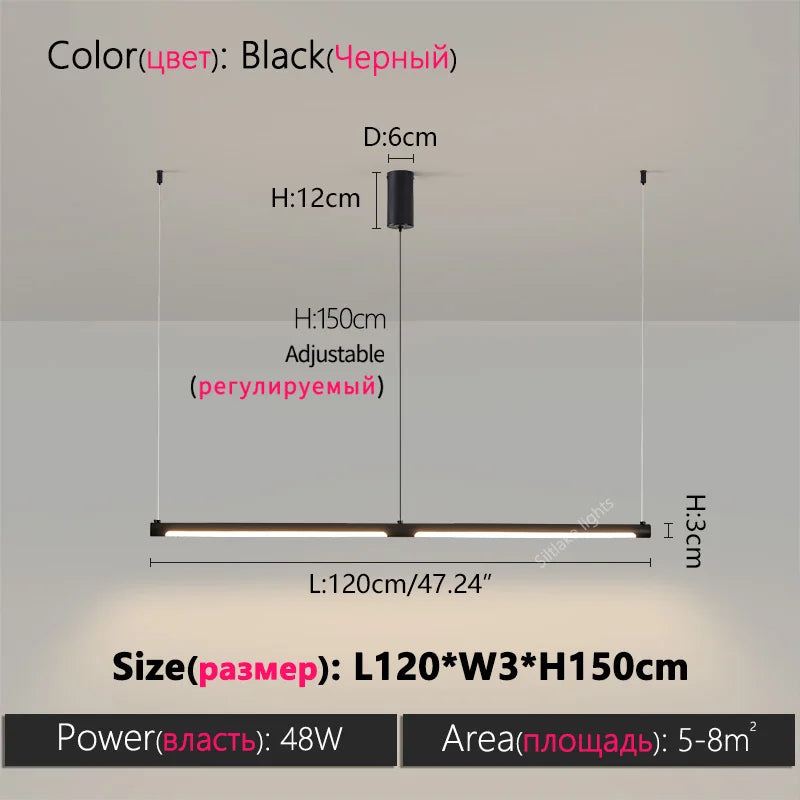 Axyaa Nordic LED Pendant Light for Kitchen Chandelier, Memory Function