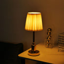 Axyaa Gold Fabric LED Rechargeable Desk Lamp - Nordic Design for Hotel, Bar, Restaurant
