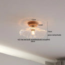 Axyaa Glass Wood LED Ceiling Lights Fixture Modern Ceiling Lamp