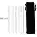 Axyaa Glass Straws Set for Bubble Tea Milk Smoothies Cocktails Bar Accessories