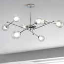Axyaa Glass Chandelier Magic Bean Lights Chrome Pendant Lamp for Living Room