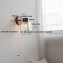 Nordic Modern Rotate LED Wall Light Fixture by Axyaa - White Ceramic Walnut Wood