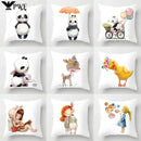 Cute Panda Cartoon Pillowcase for Home Decor and Comfort by Axyaa