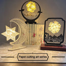 Axyaa LED Night Light USB Plug In Paper Carving Lamp - Handmade Creative Gift