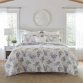 Axyaa Keighley Lilac King Quilt Set with Matching Shams