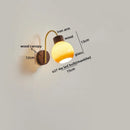 Axyaa Modern Wood Glass LED Wall Light for Bedroom and Living Room