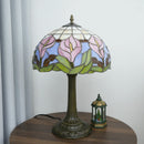 Axyaa Calla Lily Stained Glass Desk Lamp, Handmade Night Light