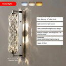 Axyaa Crystal LED Wall Lamp: Minimalist Luxury for Living Room & Bedroom