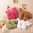 Axyaa Cartoon Animal Plush Cushion Irregular Shaped Throw Pillow