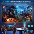 Axyaa 4K UHD Projector 35000 Lumens Android WiFi 6 BT5.2 64G Native1080P Theatre
