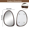Irregular Industrial Mirror with Black Walnut Frame by Axyaa for Home Décor