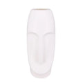 Axyaa Beige Ceramic Vase: Home Decor Flower Arrangement for Garden, Living Room, Office