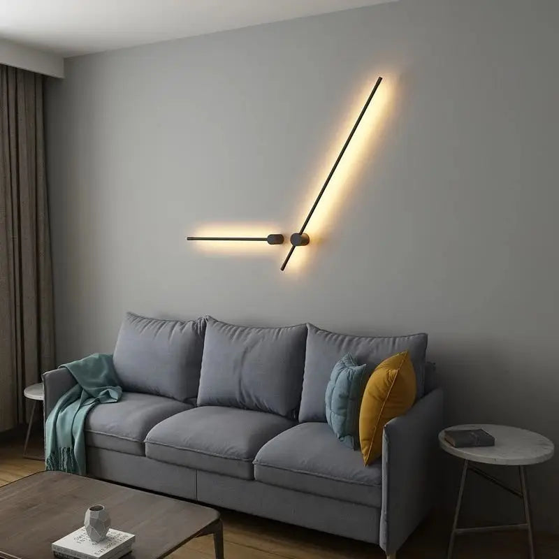 LED Strip Wall Lamp, Line Shape Wall Hanging Light for Living Room by Axyaa