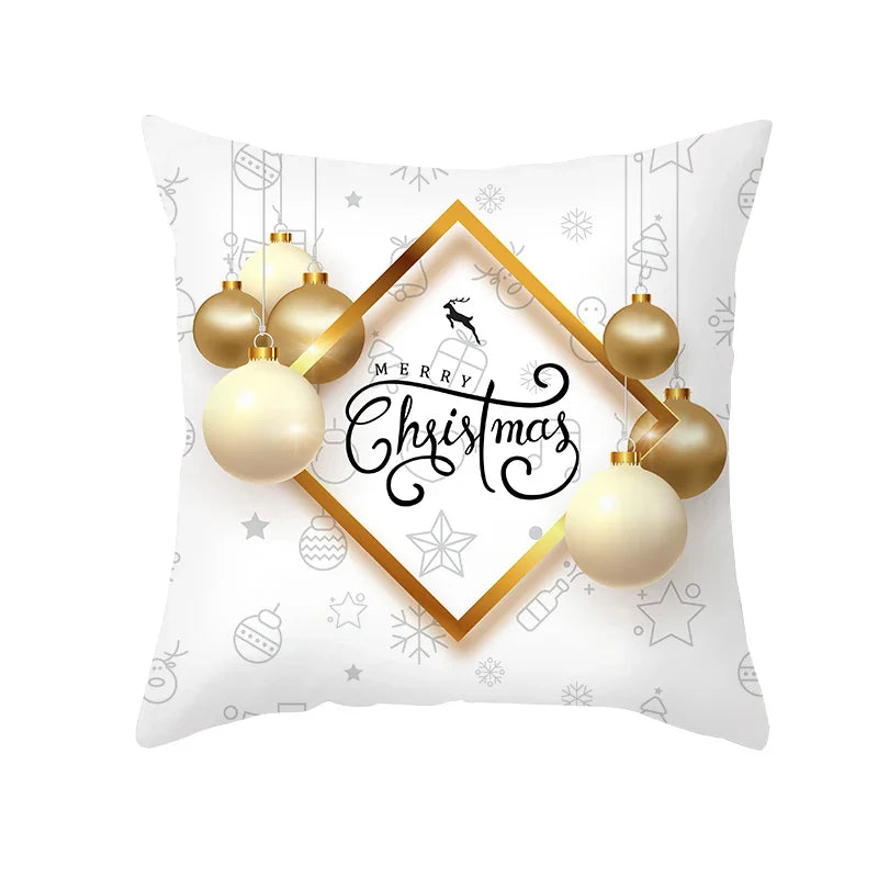 Axyaa Christmas Ball Cushion Cover Platinum Decoration