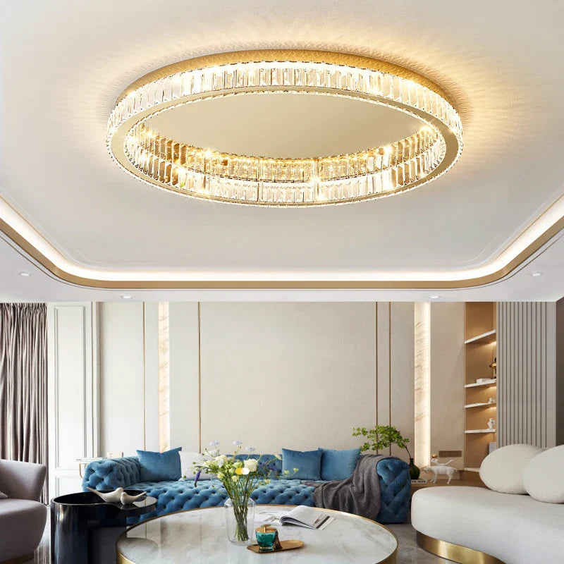 Axyaa Crystal LED Ceiling Lights for Home Living Room Decor