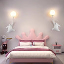 Axyaa 3D Moon Bear Wall Lamp for Children's Bedroom Interior Lighting