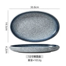 Axyaa Ceramic Oval Fish and Vegetable Dish - Large Personality Steamed Fish Dish
