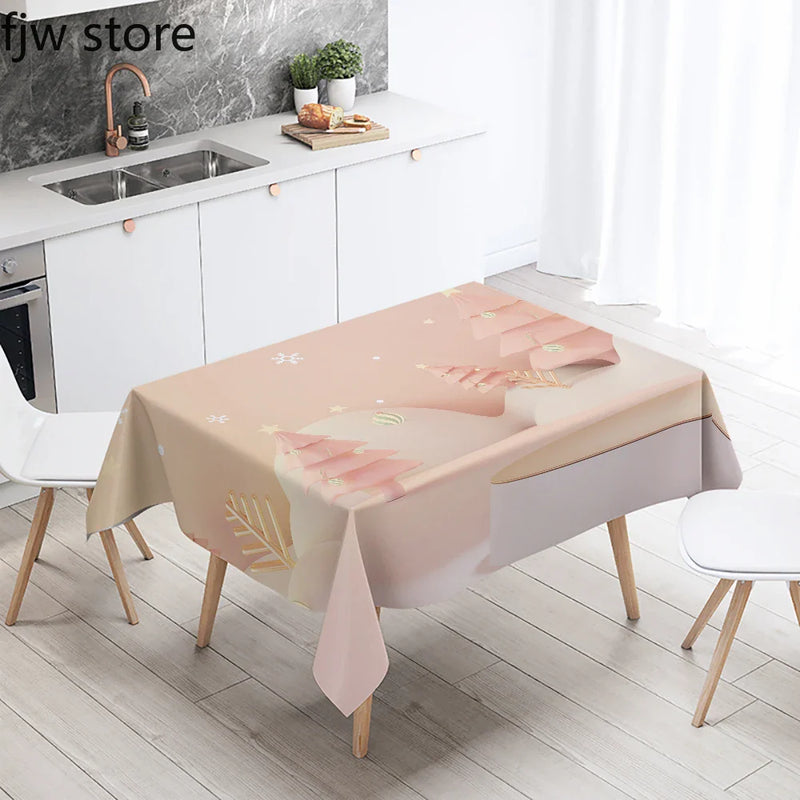 Axyaa Geometric Tree Waterproof Tablecloth for Home and Restaurant Decor