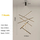 Axyaa Modern LED Stair Ceiling Chandelier: Stylish Indoor Lighting Fixture for Home, Hotel, Bedroom