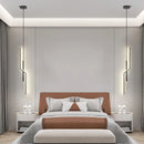 Axyaa Modern LED Pendant Lamp for Bedroom Living Room, Minimalist Design in Gold or Black