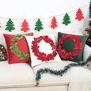 Axyaa Christmas Festival Flower Round Pillowcase for Cozy Home Decor