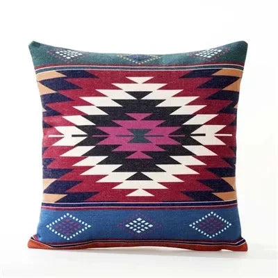 Axyaa Nordic Linen Sofa Cushions Cover Grey Bohemian Ethnic Throw Pillows Cover