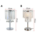 Axyaa Crystal Table Lamp: Modern Luxury LED Lighting Fixture