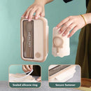 Axyaa Insulated Bento Lunch Box & Tableware Set: Microwavable, Leakproof for Adults & Kids