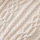 Axyaa Chenille Plaid Throw Blanket - Soft & Thick Knitted Bedspread