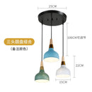 Axyaa Nordic Wood Handle Chandelier Pendant Light