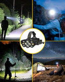 Axya High Lumen Rechargeable Headlamp with 8+2 Modes and Red Light