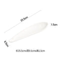 Axyaa White Ceramic Fish Plate for Restaurant and Molecular Cuisine