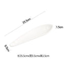 Axyaa White Ceramic Fish Plate for Restaurant and Molecular Cuisine