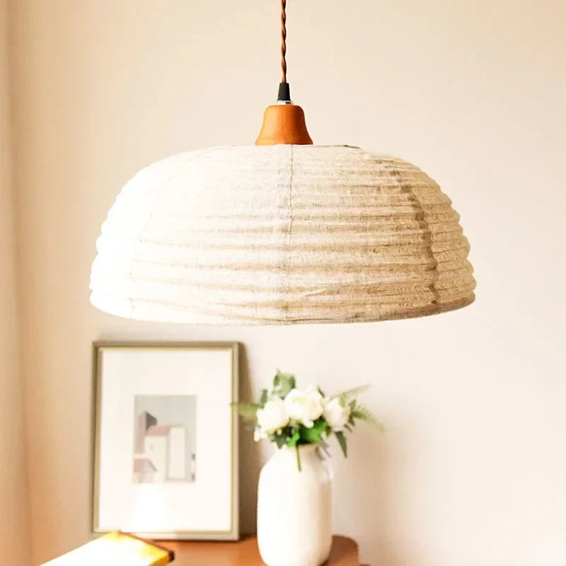 Axyaa Wabi Sabi Fabric Chandelier for Chic Ambiance in Home, Restaurant, or Hotel