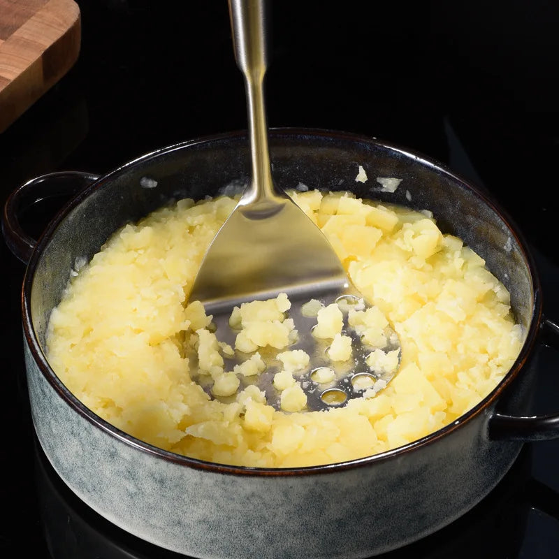 Axyaa Stainless Steel Food Crusher Manual Masher Potato Pumpkin Vegetable Tool Kitchen Accessories