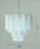 Axyaa French Glass Chandelier Pendant Light - Elegant Design for Home Decor