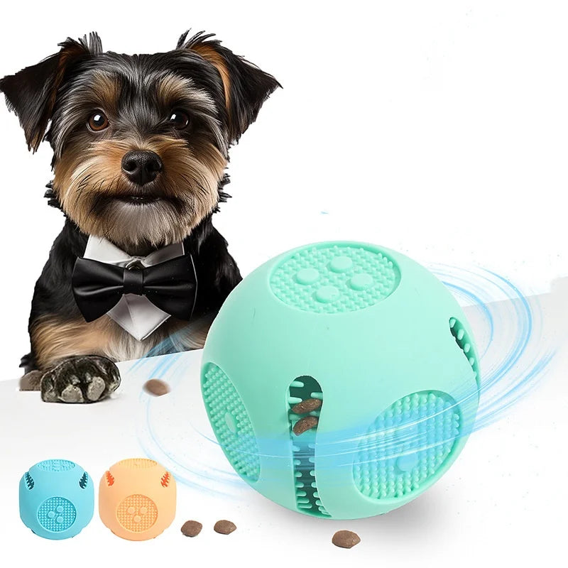 Axyaa Silicone Dog Toy Food Ball Interactive Slow Feeder Tooth Cleaning, Pet Supplies